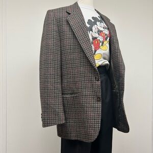 Perfectly oversized tweed blazer in charcoal